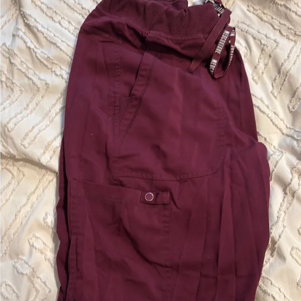 Med Couture Burgundy Track Pants